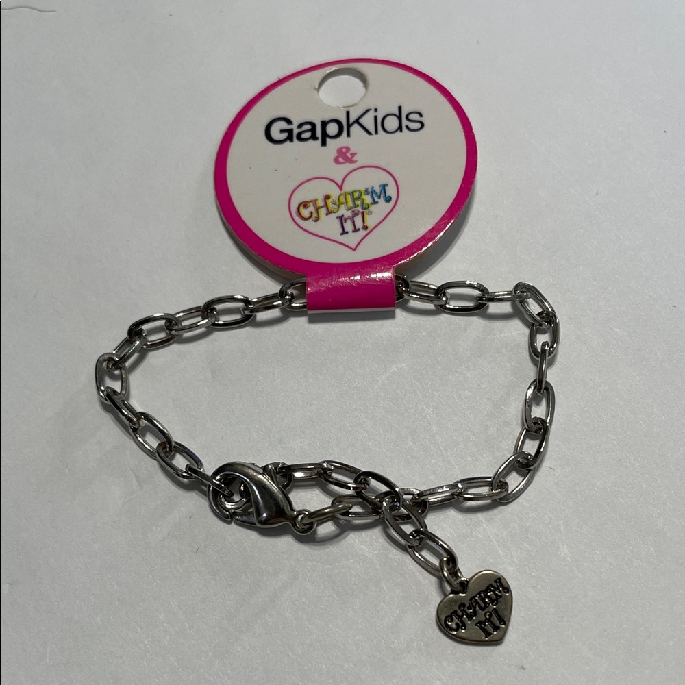 GAP Kids Silver Heart Charm Bracelet
